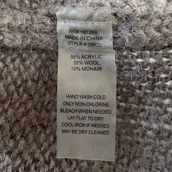 Soft Surroundings Cardigan Telluride Topper Shawl Wool Mohair Long Casual Cozy L - Picture 9 of 10